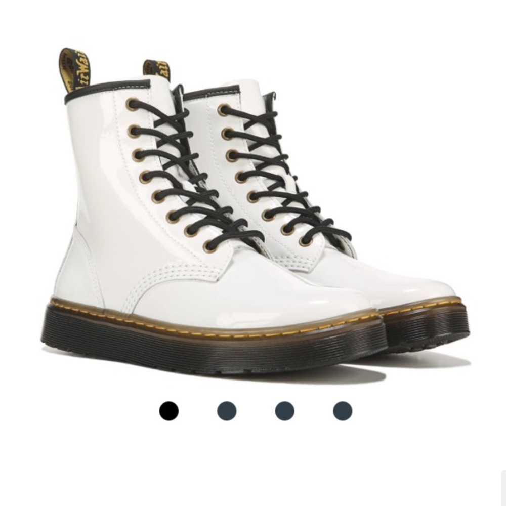 Dr. Martens Patent Leather Boot White WM Sz 8